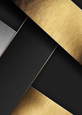 Abstract Gold and Black Geometric Design