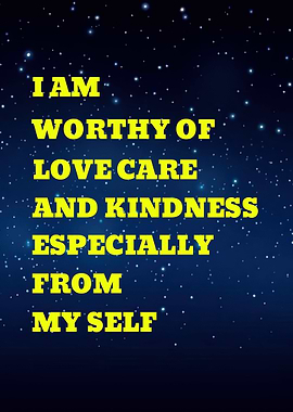 Inspirational quote on starry background