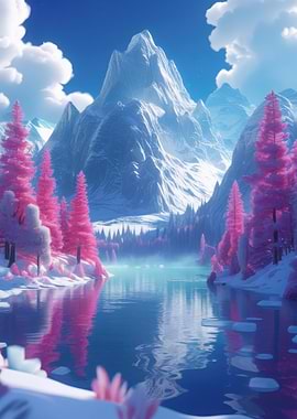 Enchanting Winter Mountain Lake