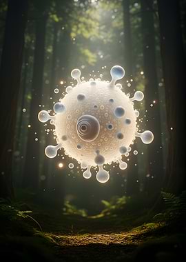 Microscopic Virus in Forest