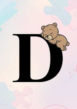 Sleeping Bear on Letter D
