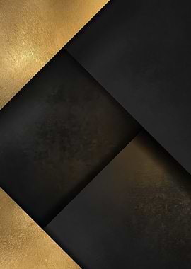 Abstract Gold and Black Geometric Design