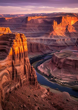 Canyon River at Sunset