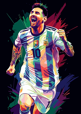 Lionel Messi Pop Art Celebration