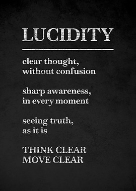 Lucidity Definition Poster