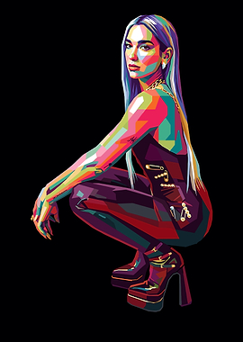 Dua Lipa Pop Art Portrait