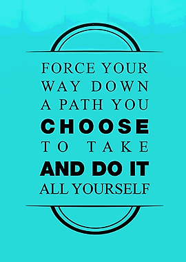 Inspirational Quote on Teal Background