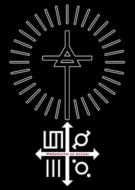 Symbol with Latin text