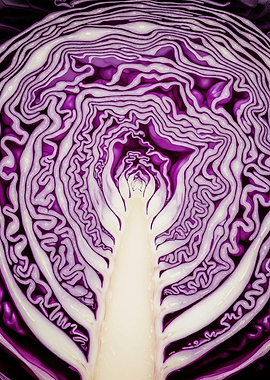 Cross-section of Red Cabbage