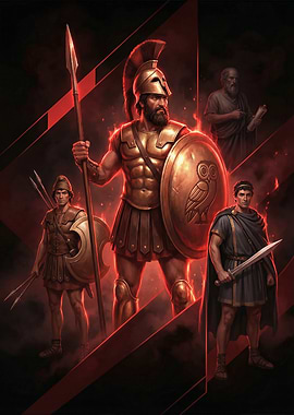 Ancient Greek Warriors and Philosopher