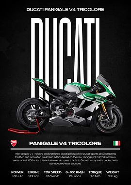 Ducati Panigale V4 Tricolore Motorcycle