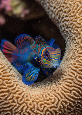 Mandarin Fish in Coral
