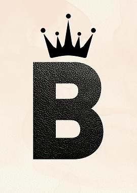 Letter B with Crown
