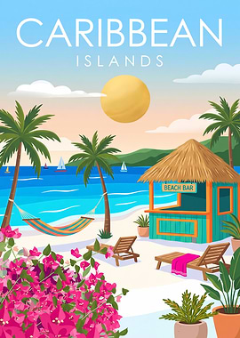 Caribbean Islands Beach Bar