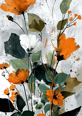 Abstract Floral Painting