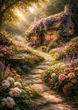 Enchanted Cottage Garden Path