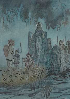 Fairy procession by water