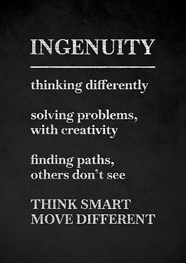 Ingenuity quote poster