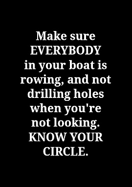Know Your Circle Inspirational Quote