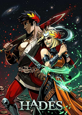 Hades Game Art with Characters