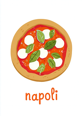 Napoli Pizza Illustration