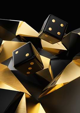 Black and Gold Dice