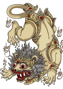 Balinese Barong Masked Creature