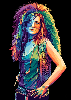 Janis Joplin Pop Art Portrait