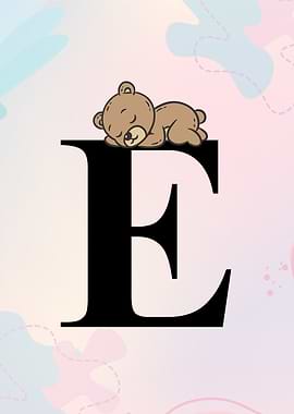 Sleeping Bear on Letter E