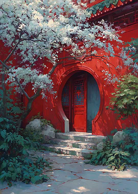 Traditional Chinese Garden Entrance