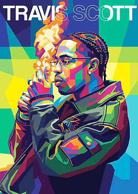 Travis Scott Pop Art Portrait