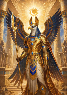 Egyptian God Horus with Wings