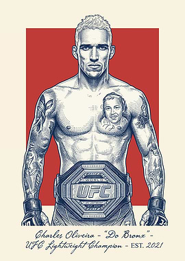 Charles Oliveira UFC Champion Portrait