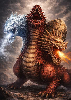 Three-Headed Dragon Breathing Elements