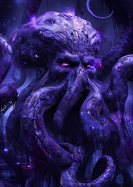 Cyberpunk Cthulhu Tentacle Monster