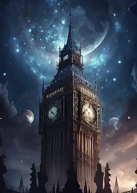 Fantasy Big Ben at Night
