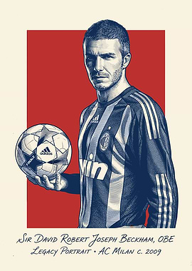 David Beckham AC Milan Legacy Portrait