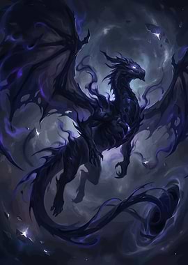 Dark Dragon in Cosmic Swirls
