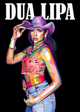Dua Lipa Pop Art Portrait