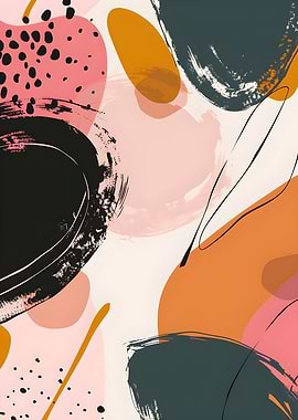 Abstract Brush Strokes and Shapes