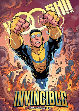 Invincible Flying Through Smoke