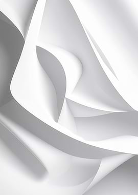 Abstract White Paper Sculpture