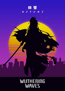 Wuthering Waves Hiyuki Silhouette Poster