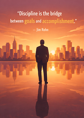 Businessman overlooking city at sunset