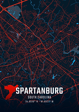 Spartanburg City Map
