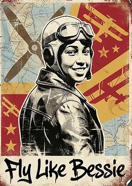 Fly Like Bessie Vintage Poster