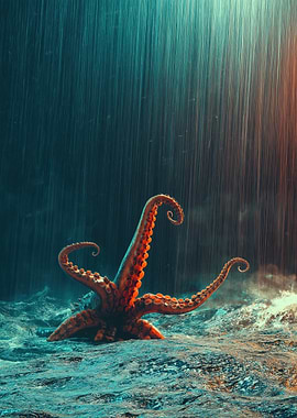 Octopus in Stormy Seas