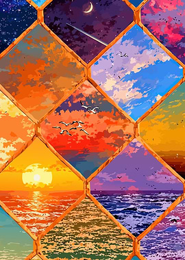 Collage of Sky and Ocean Scenes