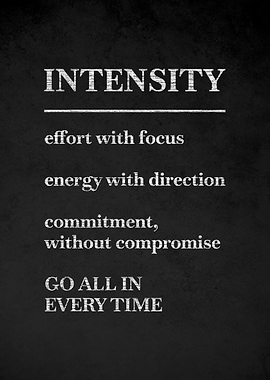 Intensity Motivational Poster