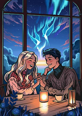 Couple enjoying a romantic night